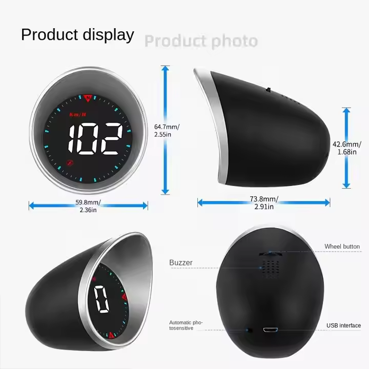 GPS HUD G5 Gauge Head up Display Smart Digital Speedometer with Temp Alarm Functions Universal Meter