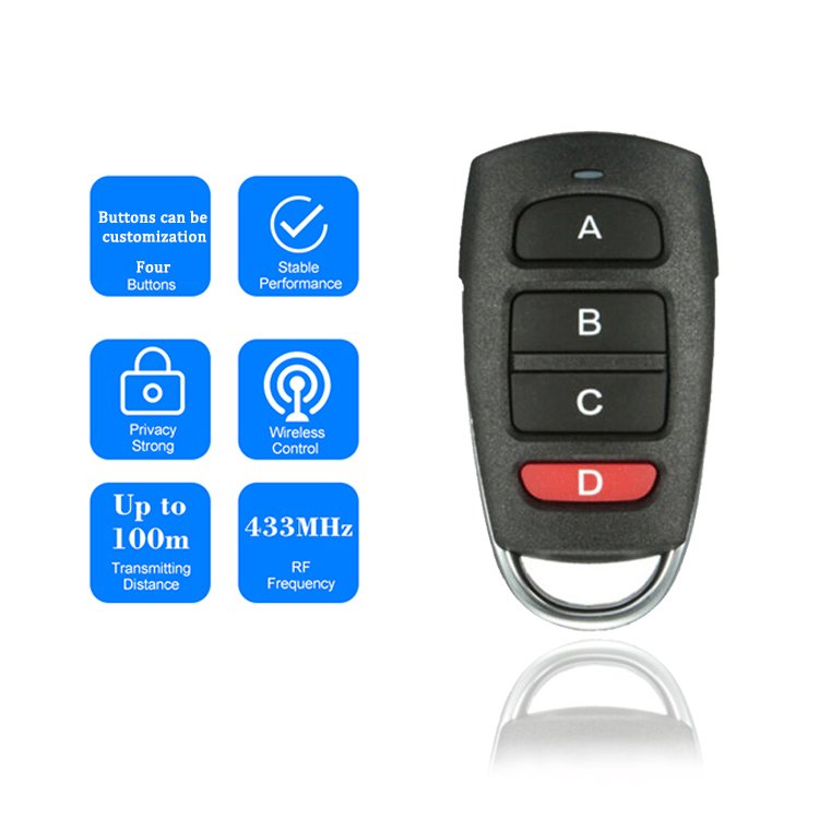 4 Buttons ABCD Button 433.92 mhz Remote Control Duplicator for Garage Door AG039