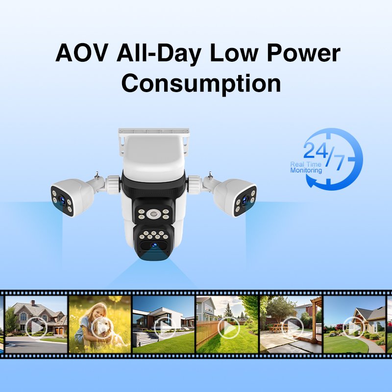 Newest CS621SR Triple Lens Outdoor IP66 Security Cameras Security Cameras Wireless Outdoor Cmos Sensor Network IP Camera