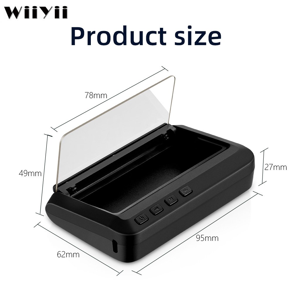 Car HUD Windshield Auto Electronic Voltage Alarm Overspeed Warning System Projector Head up Display C100-HUD OBD2 II