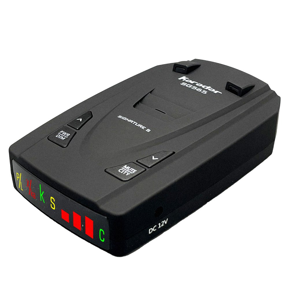 Karadar SG565 English Menu Car Radar Detector Signature Antiradar Detector LED Anti Car Speed Alarm for EU, USA Korea, Asia