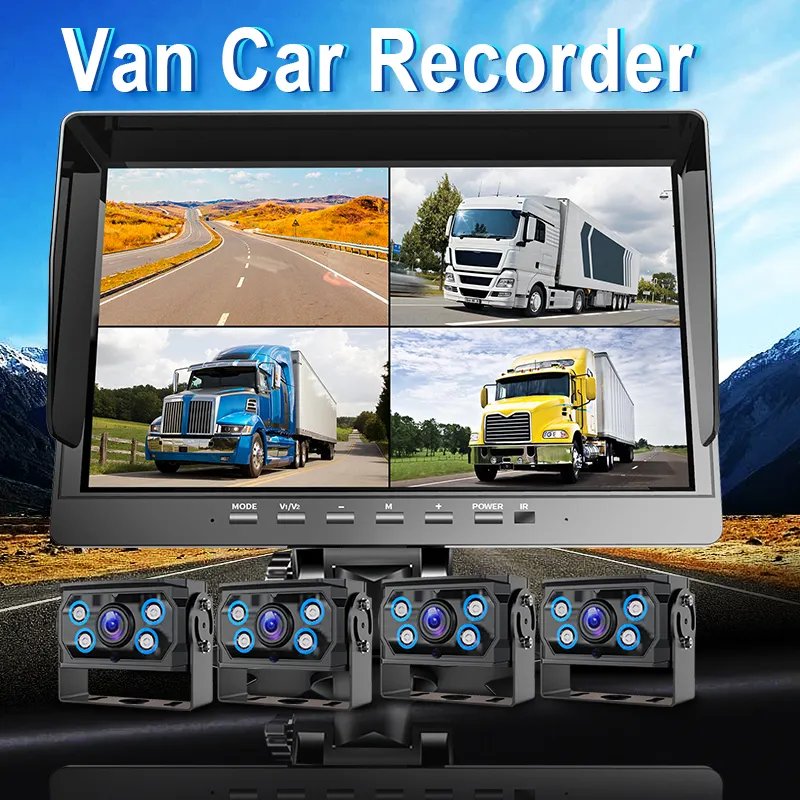 PZ 1080P Waterproof Backup Camera 10 Inch Parking Assistance Monitor BSD Alarm Truck Van Car Blind Spot Monitoring System