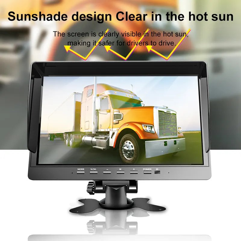 PZ 1080P Waterproof Backup Camera 10 Inch Parking Assistance Monitor BSD Alarm Truck Van Car Blind Spot Monitoring System