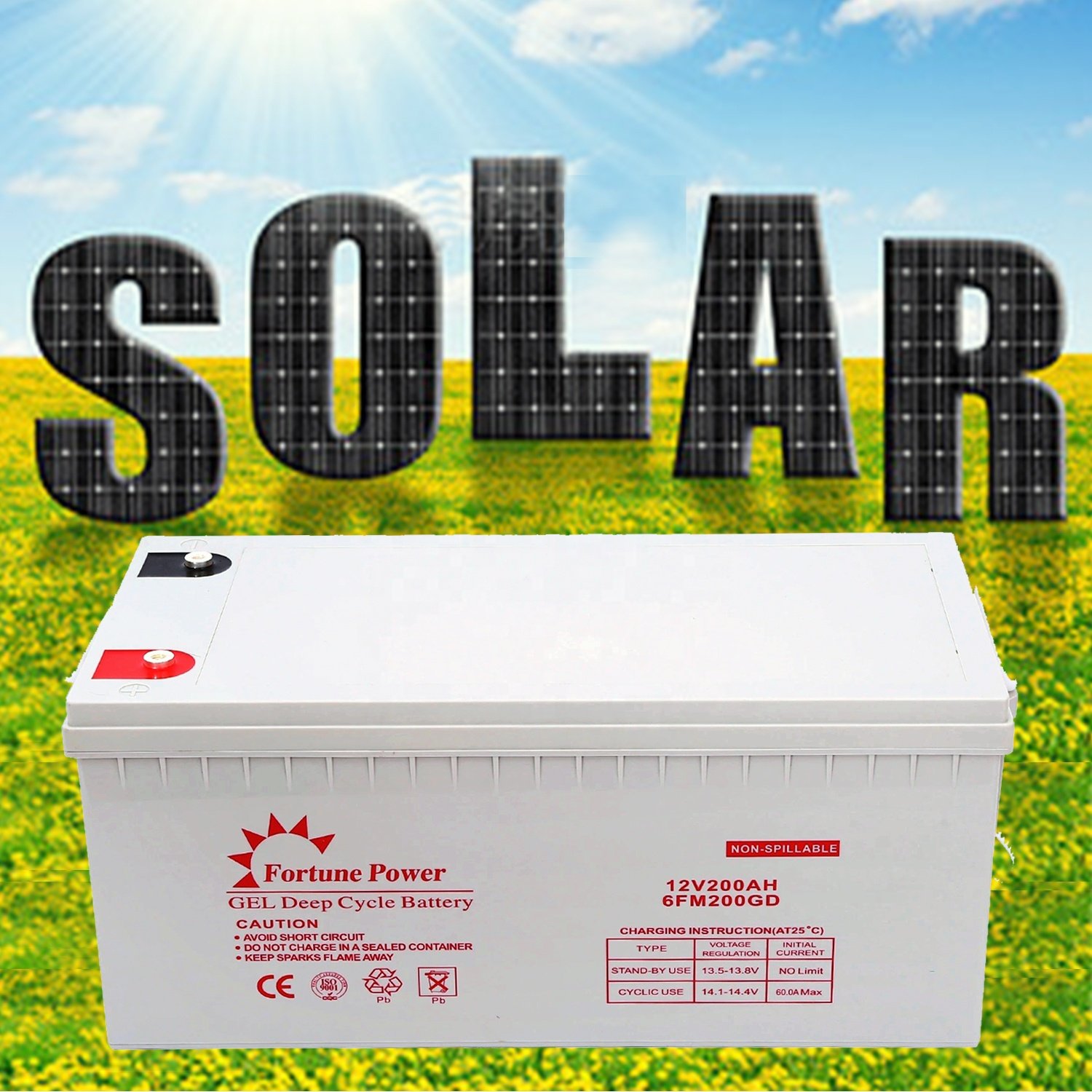 Fortune Power Gootu Solar 48v Batteries 12v 200ah Solar Pano and Battery Cost of Solar Panels and Battery Storage