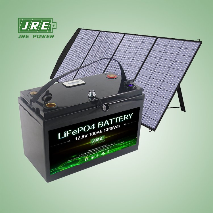 100ah 12v Low Self-Discharge & Light Weight up to 6000+ Cycles with Built-in 100A BMS Perfect for RV Marine Home Energy