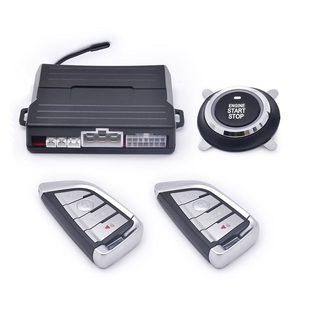 PKE Push Button Remote Engine Start Stop Anti-theft Keyless Entry Alarms System for Car