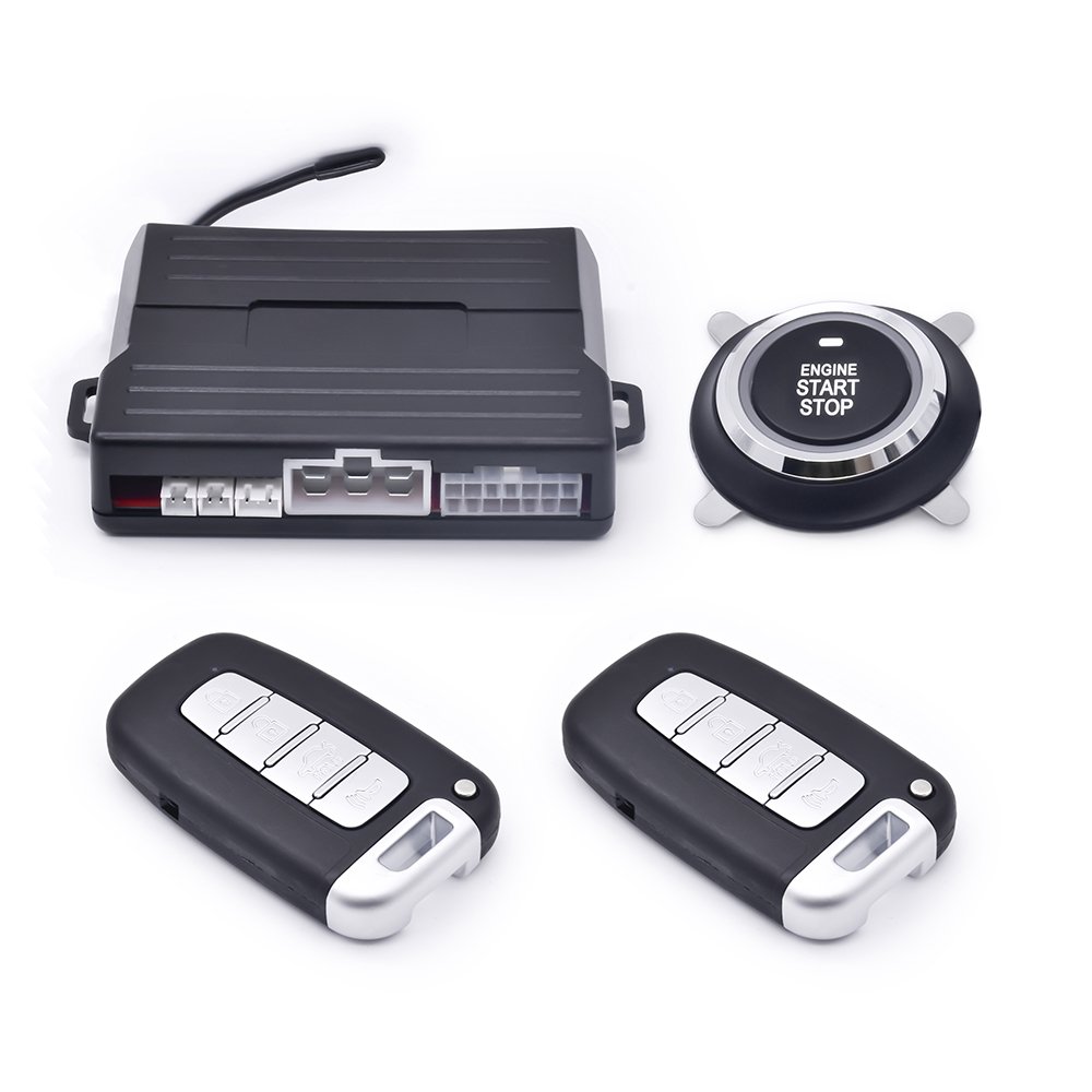 PKE Push Button Remote Engine Start Stop Anti-theft Keyless Entry Alarms System for Car