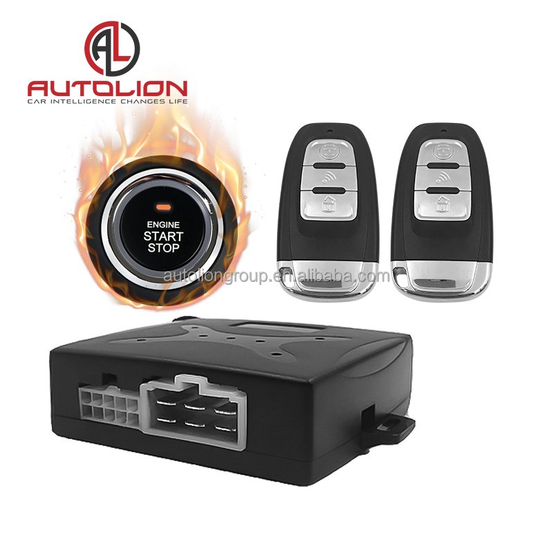 Universal Car Smart Anti-theft Push Button Starter Kit Keyless Entry Engine Start Alarm System 6mA 433MHZ Remote Starter