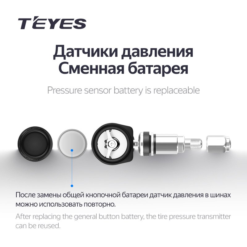Teyes TPMS Car Auto Wireless Tire Pressure Monitoring System for Car Dvd Player Navigation