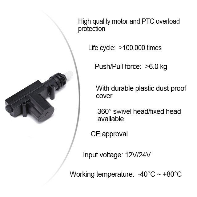 Manufacturer Auto Electronics 6.0kgf Actuator Car Center Lock System Locking