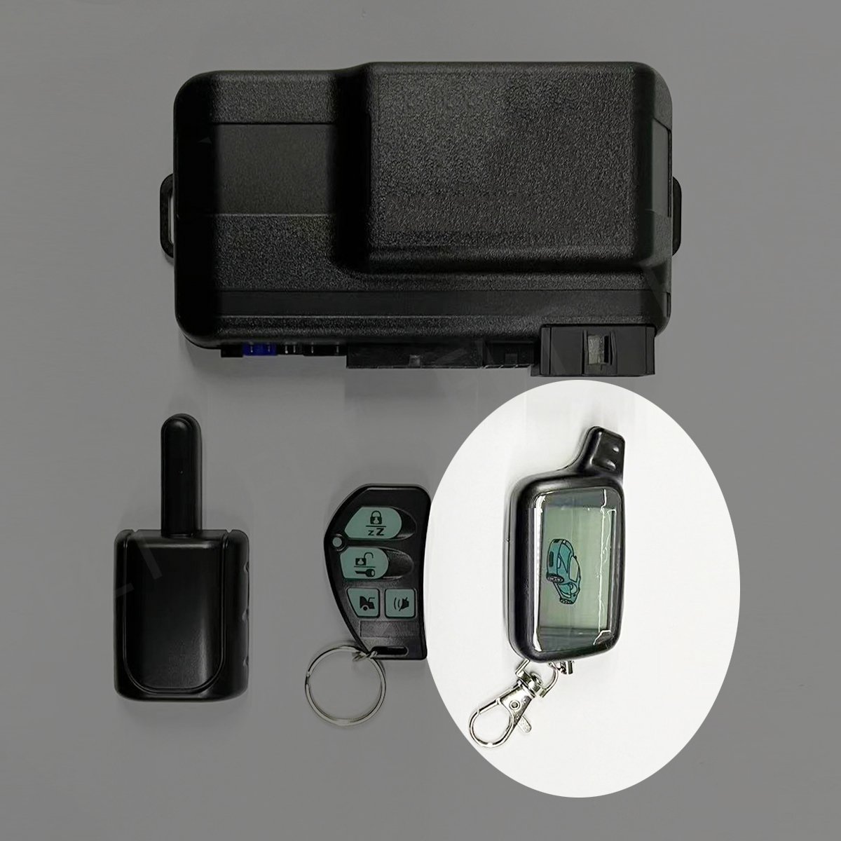 FLT Key Fob Chain Keychain Case for TOMAHAWK X5 X3 LCD Two Way Car Alarm System Remote Control