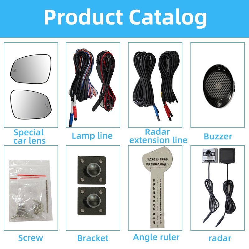Suitable for Toyota Corolla Chr Prius Camry Special Car Rearview Mirror Bsm Blind Spot Monitoring System Bsd lane Change Assist