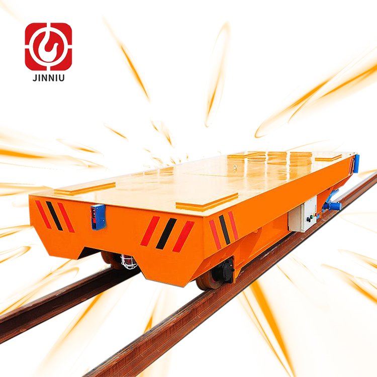 Industrial Use Electric Rail Transfer Flat Bed Cart 2T 5T 10T 15T 20T Electric Transport Cart