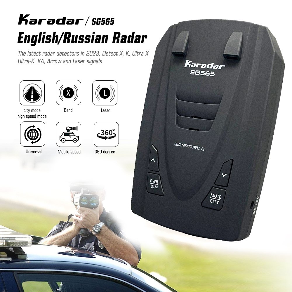 Original Product Car Radar Detector SG565 English Menu Anti Radars Speed X CT K Laser Bands