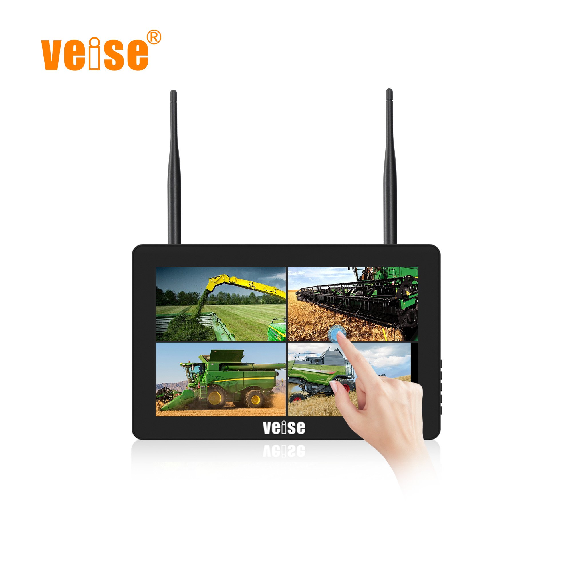 VEISE 360° AI Blind Spot Detection Wireless Rear View Camera Blind Area Pedestrian Voice Alarm Smart for Agricultural Machines