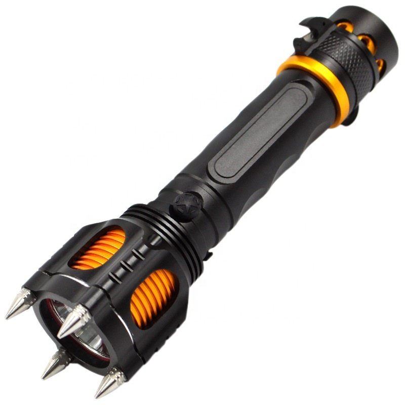 High Power Car Use 1000LM Emergency Alarm Torch Self Defense Safety Hammer Cutter Multi Led Torch Flashlight