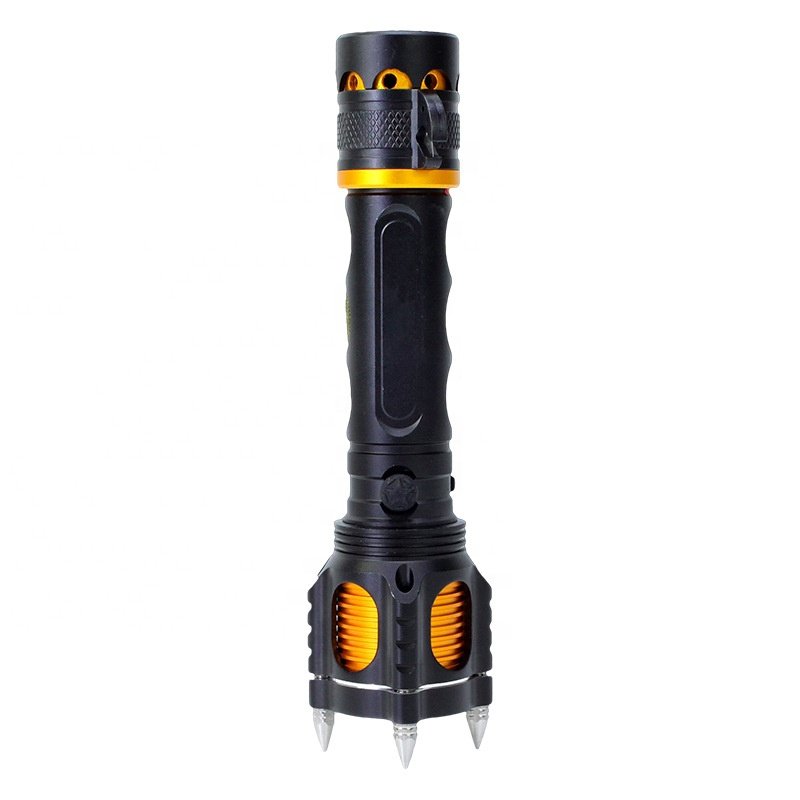 High Power Car Use 1000LM Emergency Alarm Torch Self Defense Safety Hammer Cutter Multi Led Torch Flashlight