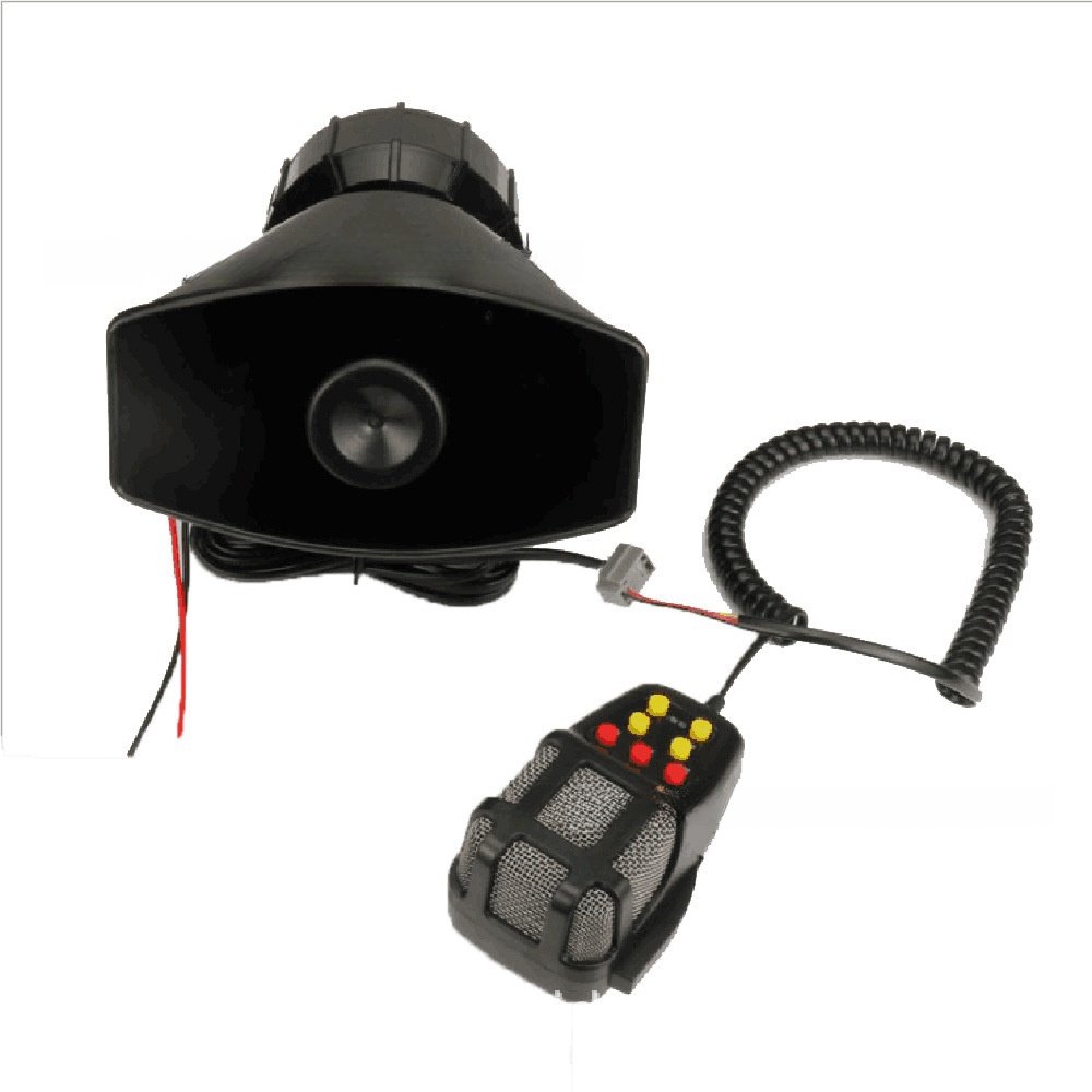 7-Tone Siren With PA Function and Alarm for Cars and Motorcycles (12V)
