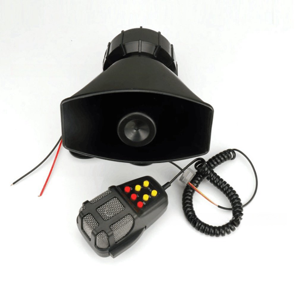 7-Tone Siren With PA Function and Alarm for Cars and Motorcycles (12V)