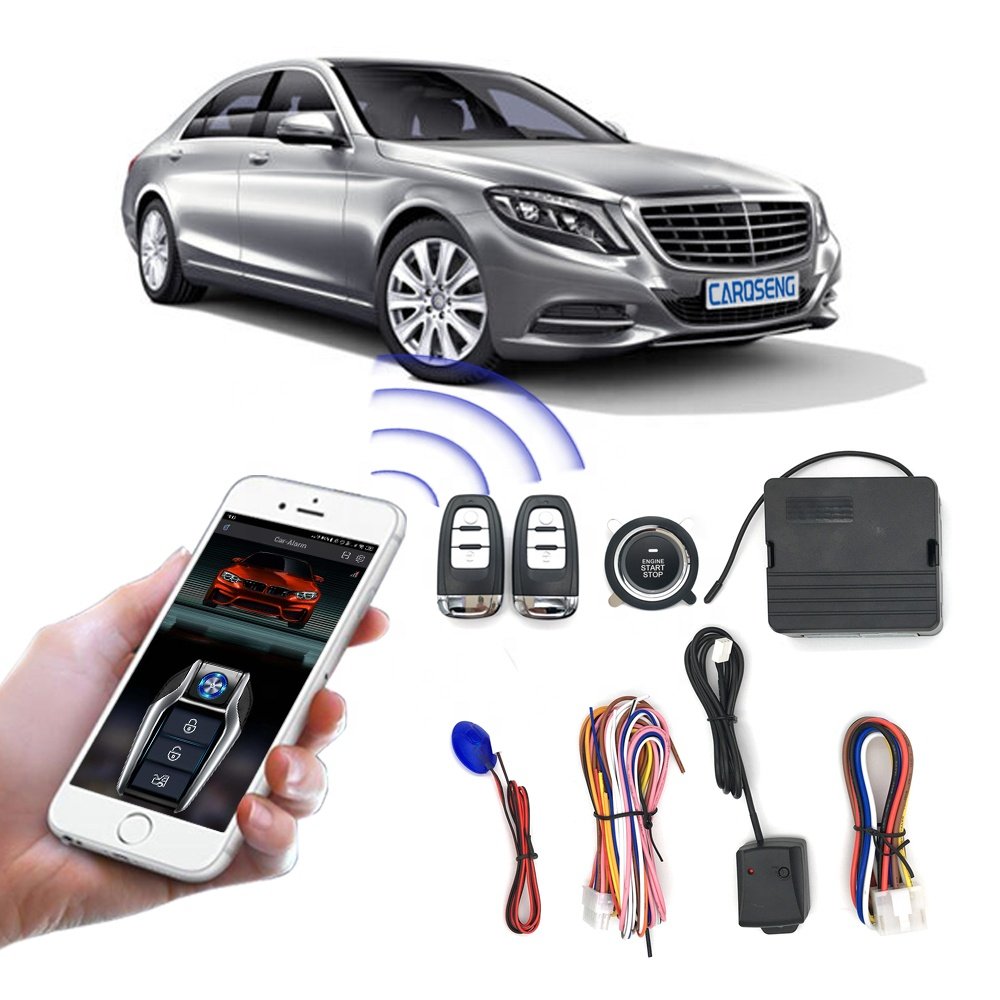Wholesale Phone App Remote Smart Car Alarms Push Start Button Engine Start Stop System Anti-theft Alarm
