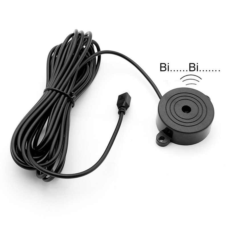 GreenYi Car Reversing Aid 4PCS 16mm Adjustable Flat Sensors Reverse Backup Radar Sensor Detector Sound Buzzer Alarm