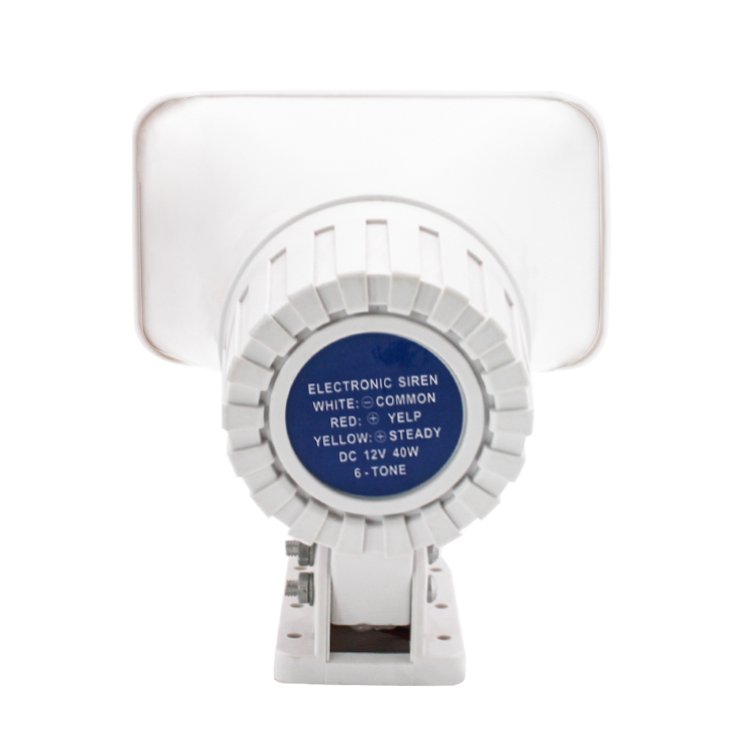 150dB White Electronic Alarm Siren Horn Indoor/Outdoor Security Siren 12V for Home Security System