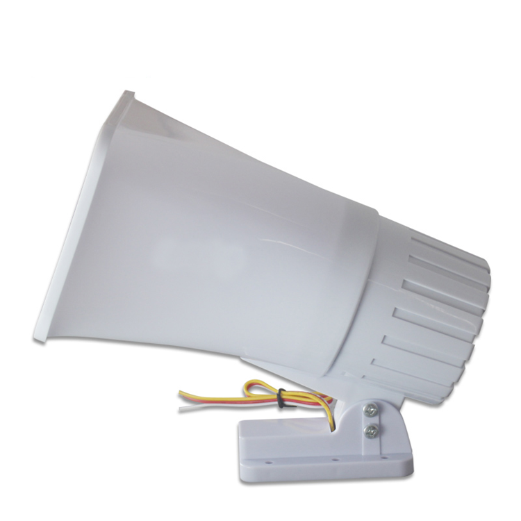 150dB White Electronic Alarm Siren Horn Indoor/Outdoor Security Siren 12V for Home Security System