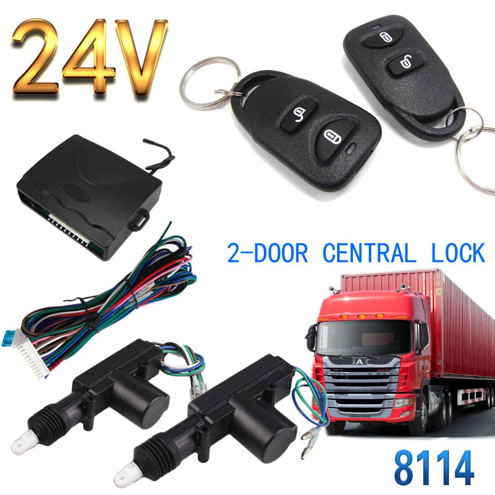 2 Door Truck Central Door Lock Keyless Entry System Without Siren for 24V DC Vehicle Which Withdout Central Door Lock System