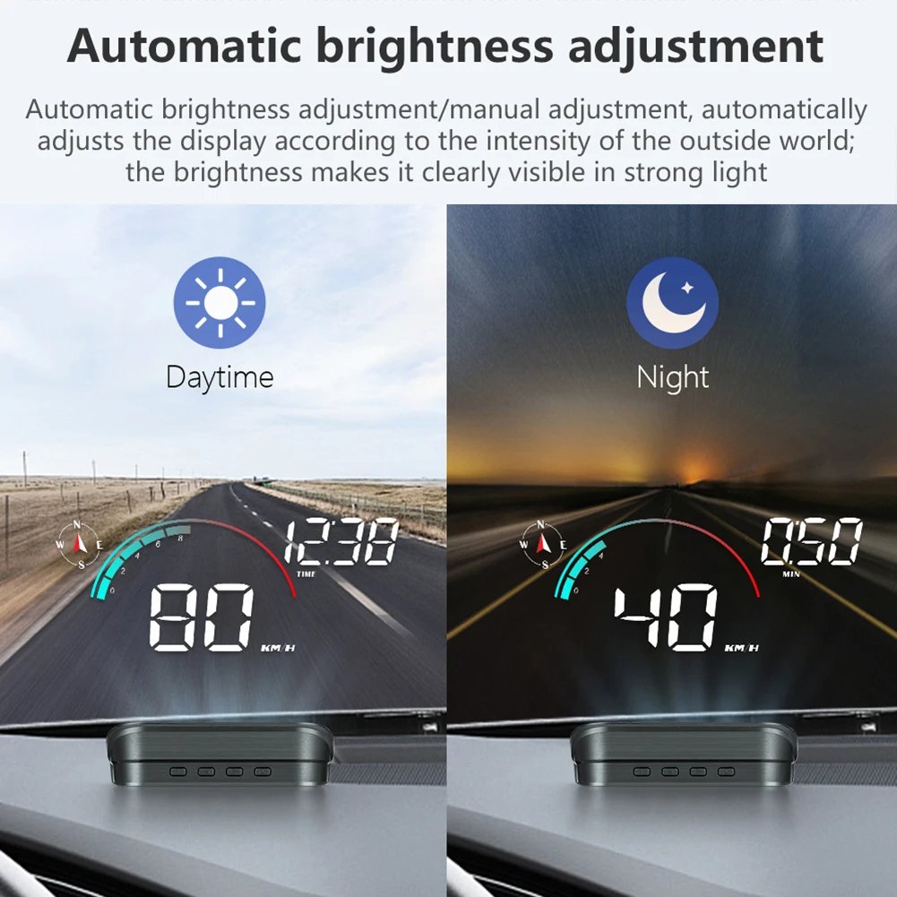 Car Head up Display Projector Screen Speed Meter Overspeed Alarm Digital GPS Speedometer with Odometer Car GPS HUD LCD Display