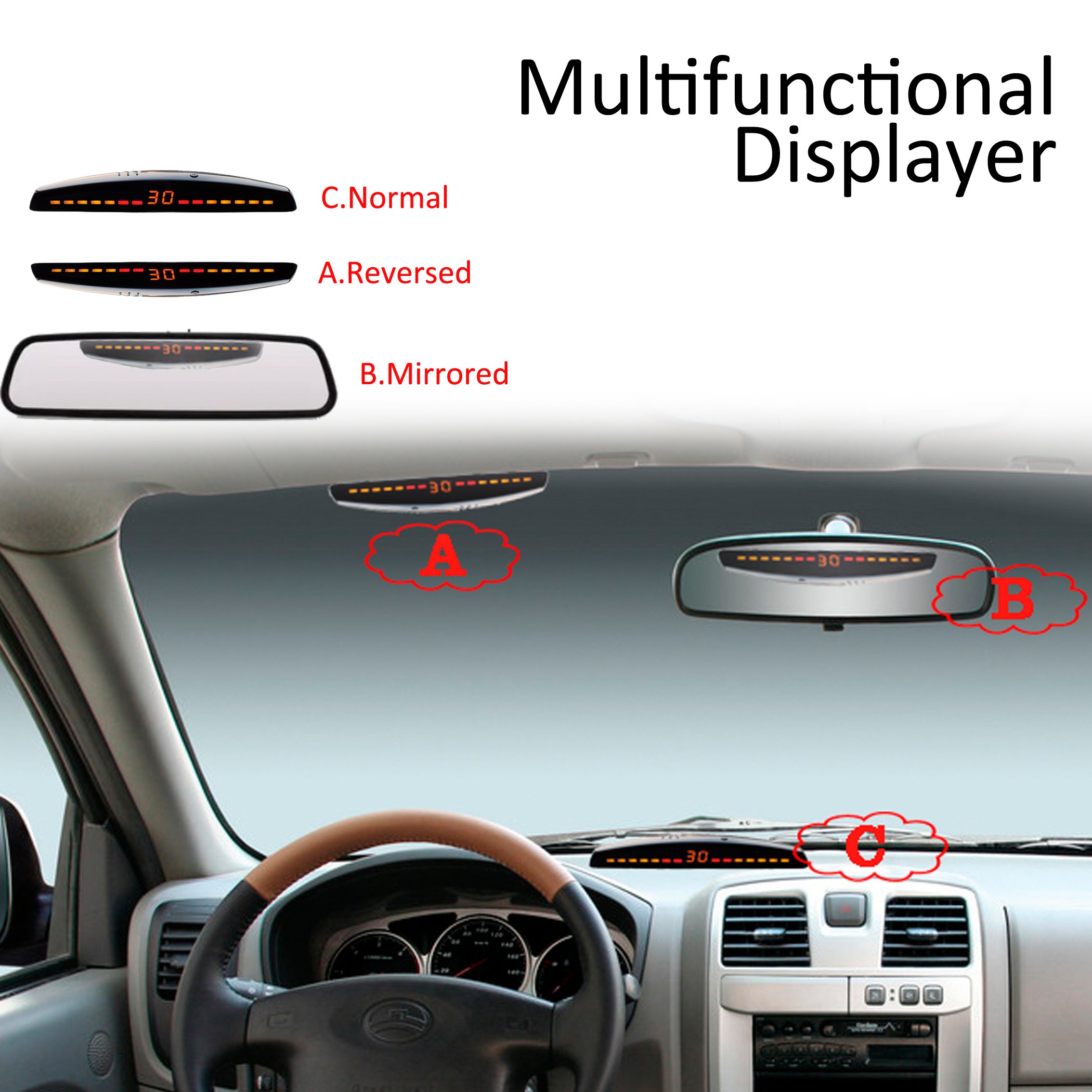 Car Parking Sensor Car Reversing Aid Reverse Camera Vehicle Parking Sensor LED Display Vehicle radar
