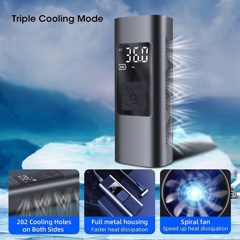 Wireless Handheld Inflation Car Tyre Pump Air Compressor 12V 101-150Psi Mini Portable Electric Air Pump for Car Tires