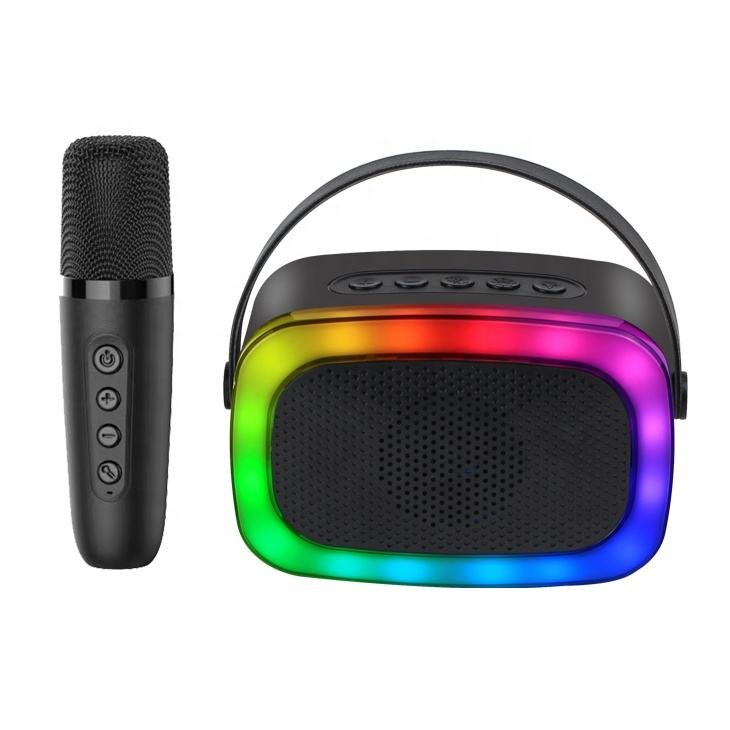 Portable Karaoke Speaker with LED Lights Wireless Bluetooth Speaker with Microphone