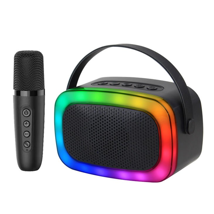 Portable Karaoke Speaker with LED Lights Wireless Bluetooth Speaker with Microphone