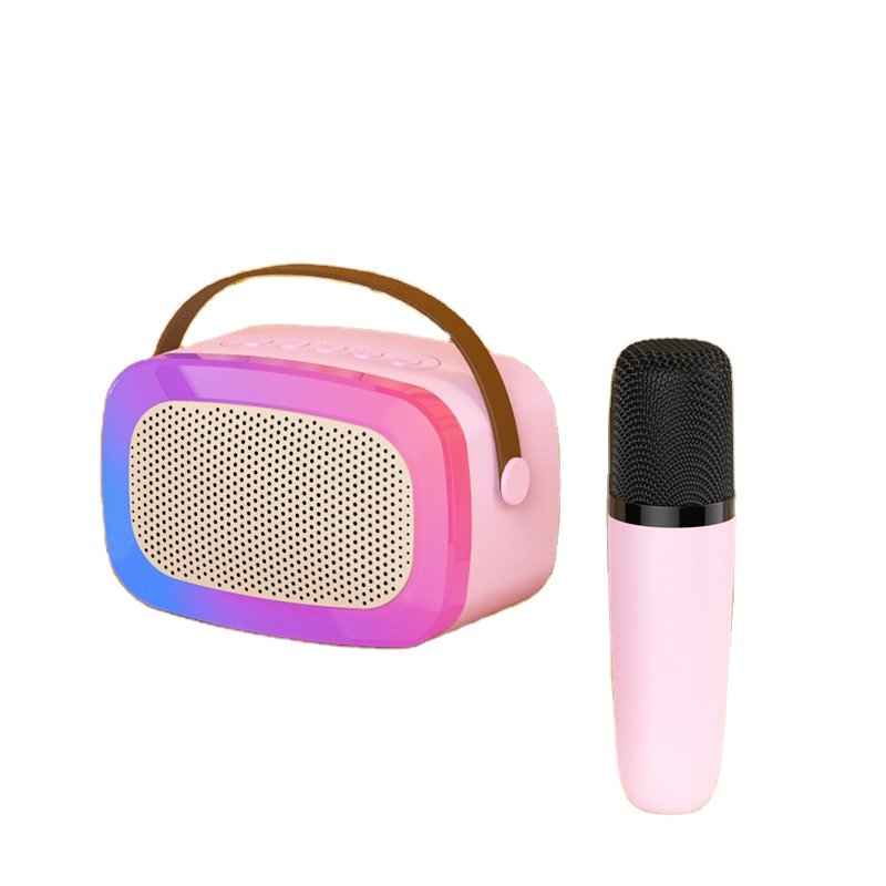 Portable Karaoke Speaker with LED Lights Wireless Bluetooth Speaker with Microphone