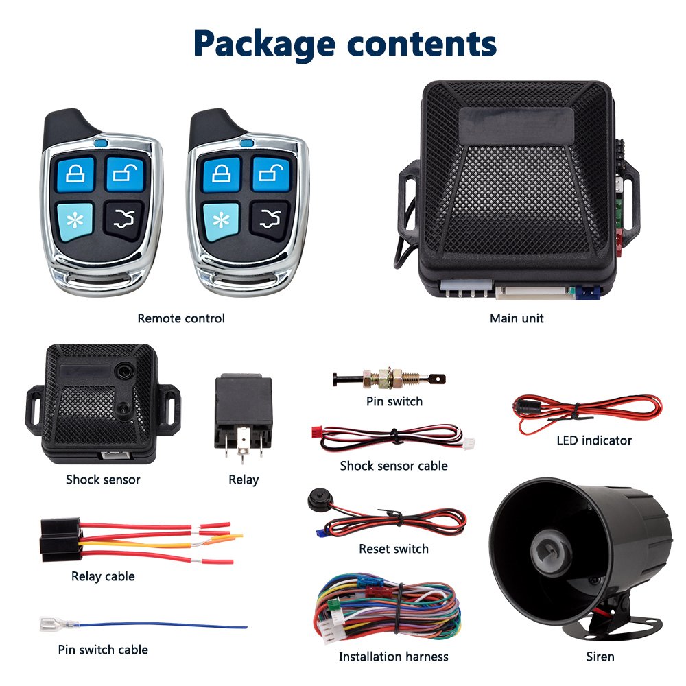 Best Quality One Way Auto Smart Car Alarm Security System with Truck Release Remote Prestige Car Alarm