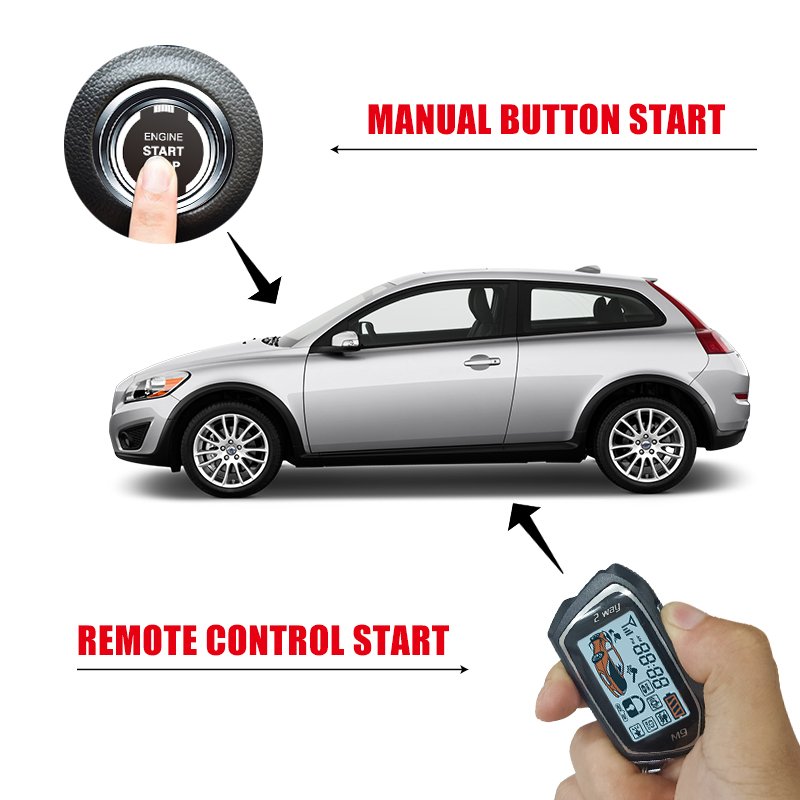 Wholesale High-Tech Universal Car Alarms System Smart LCD Screen Multi-Function Remote Engine Start Spy Security 12V Voltage