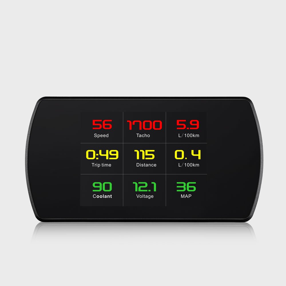 P12 4.3Inch HUD Head up Display Over Speed Alarm LED Screen Projector Digital Speedometer Display Gauge