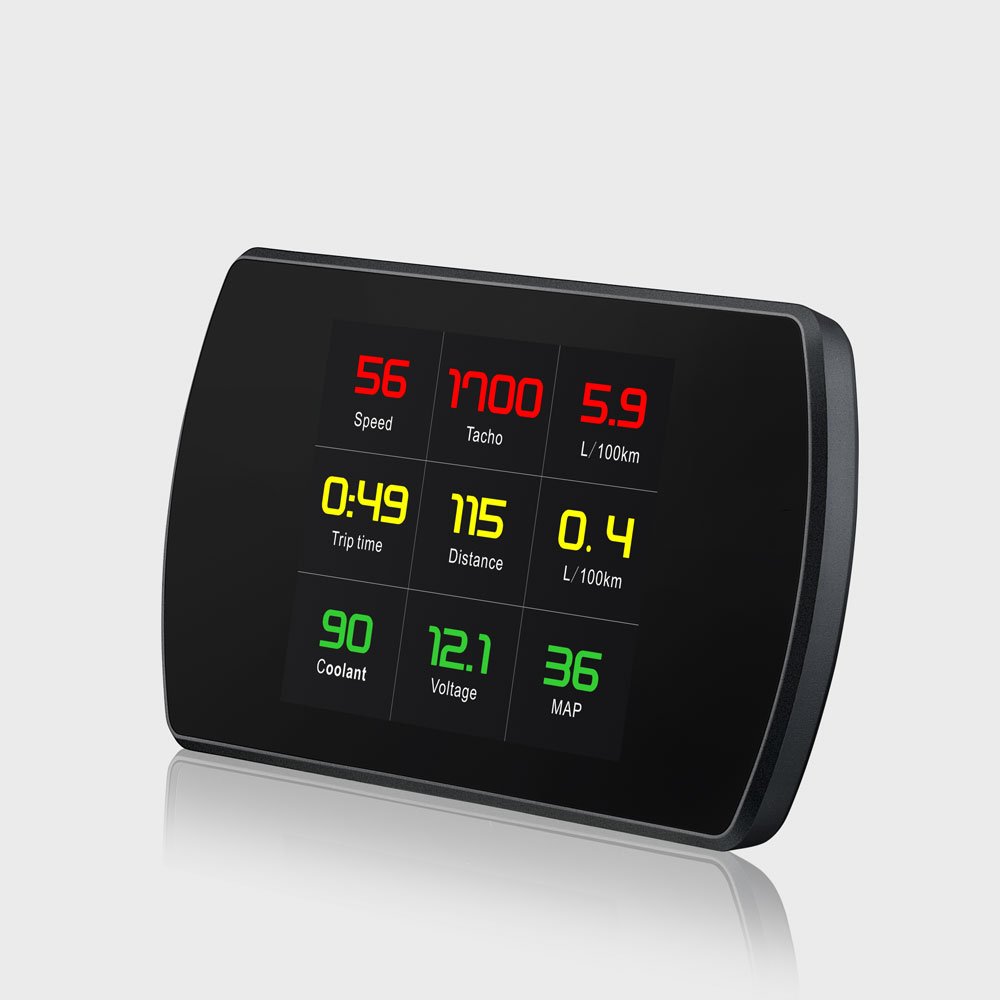 P12 4.3Inch HUD Head up Display Over Speed Alarm LED Screen Projector Digital Speedometer Display Gauge