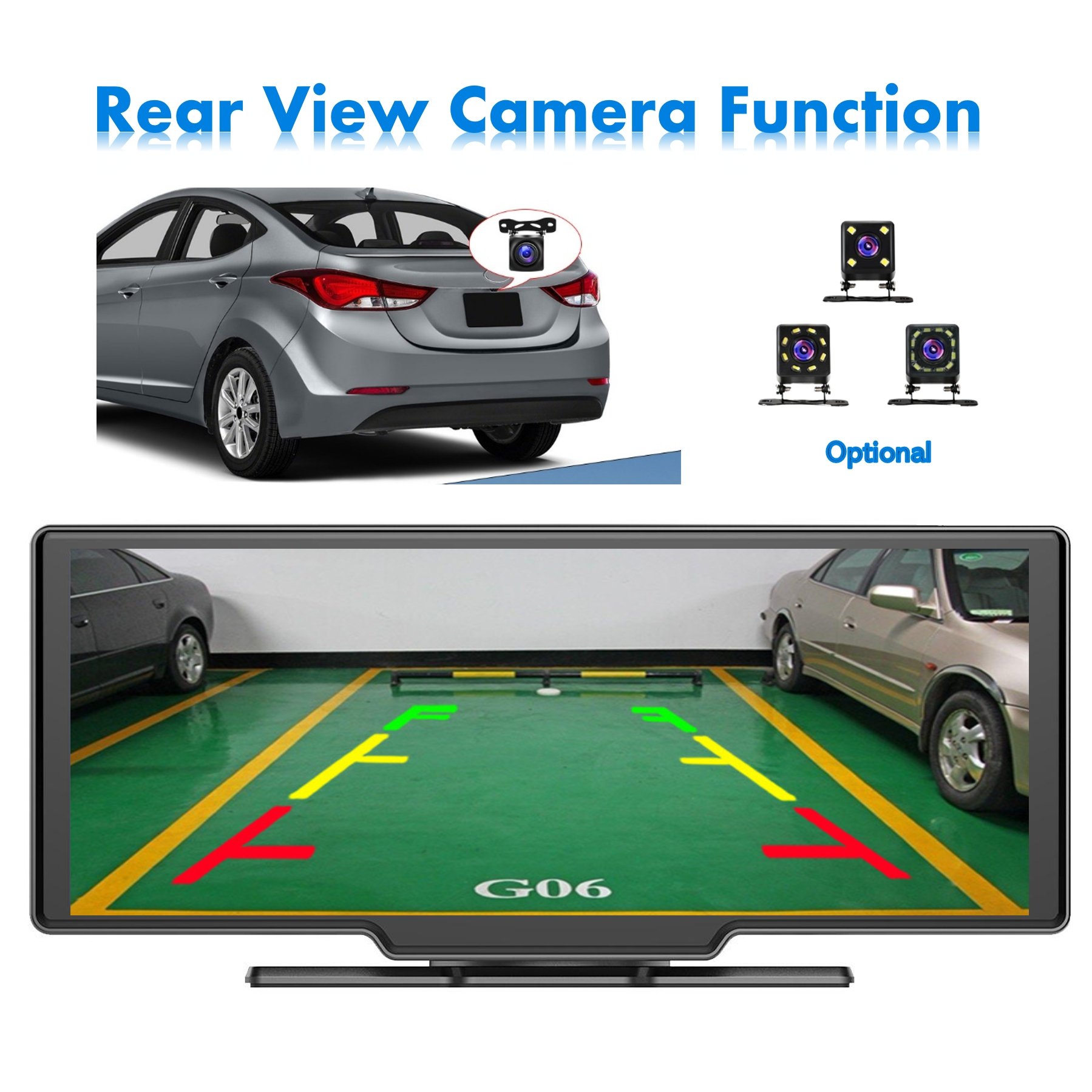Zmecar Flagship Portable Car Player 10.26" Touch Screen BT AUX USB TF FM Car MP5 Android 12 Carplay Navigator