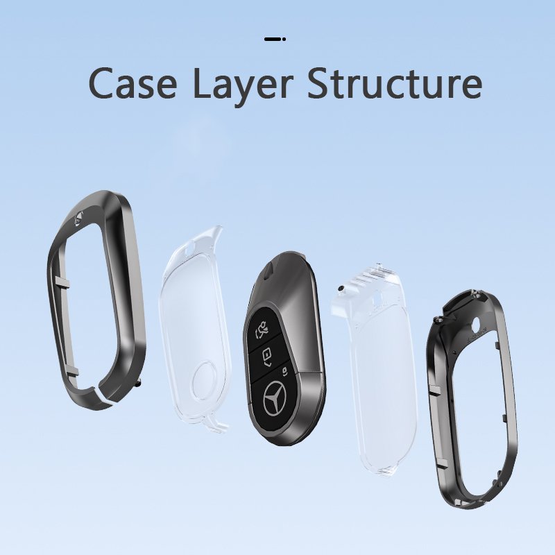 Provide Various Kinds of Metal Car Remote Smart Key Cover Metal Protective case for Mercedes-Benz Car
