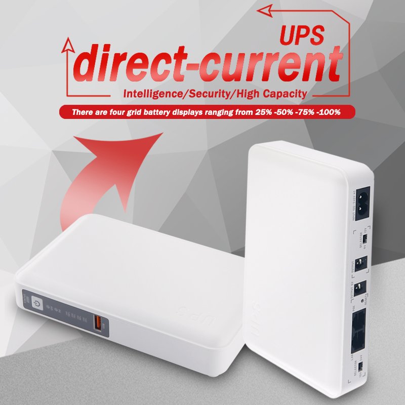 Three Phase Power Supply Mini Ups 8800mah Lithium Battery Backup Portable 5v9v12v15v24v Mini Dc Ups for Wifi Router Cctv