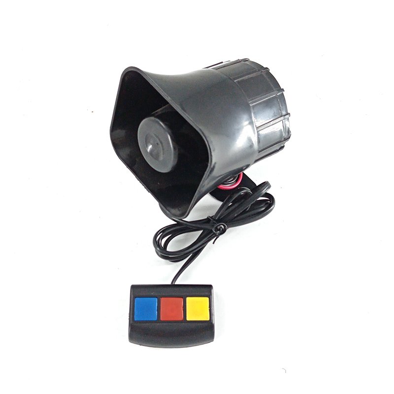 12V 30W 3 Tone Siren Warning Alarm Horn for Motorcycle, Car, Truck, and Auto Vehicles, Loud Electric Horn with Universal Fit