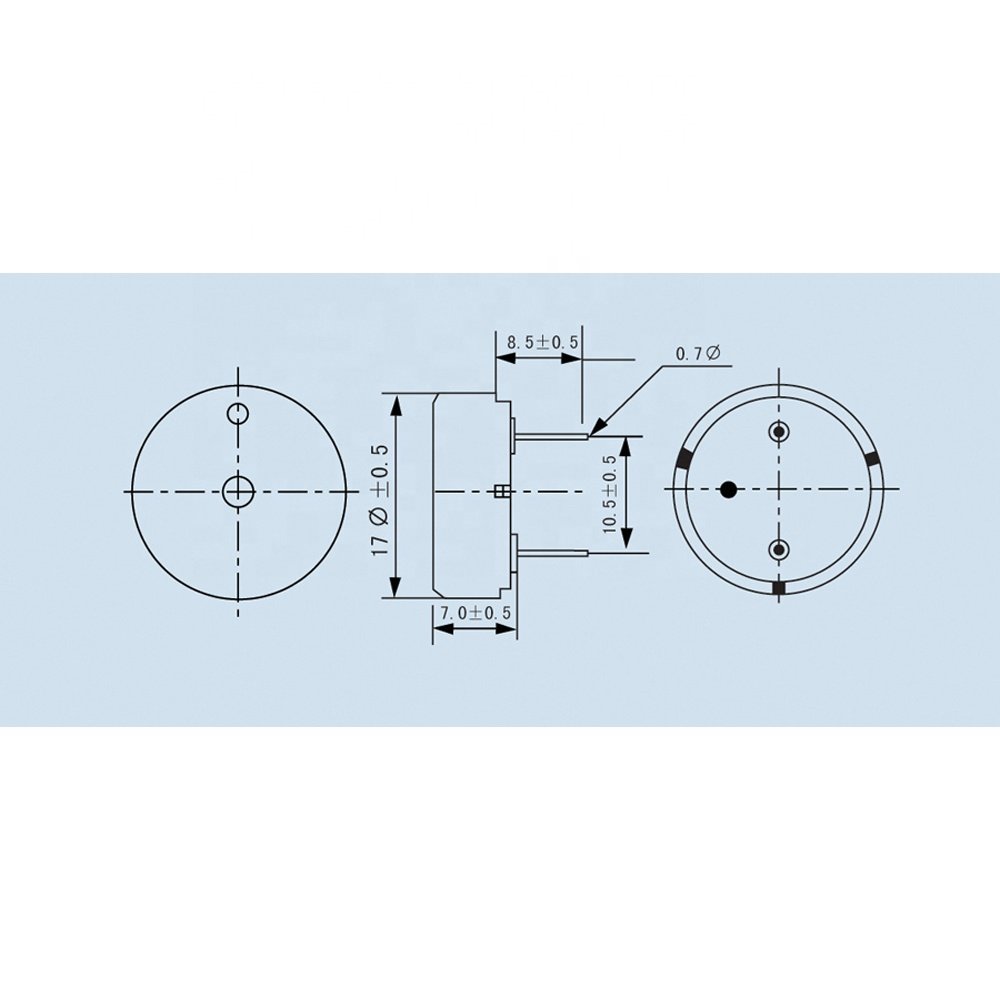 4500Hz piezo passive buzzer 30V 17 x 7mm loud speaker high decibel buzzer alarm wireless order buzzer