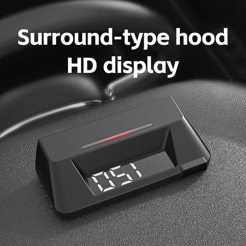 Lancol Car HUD OBD Instrument Dual Screen Linkage Direct Display Reflective GPS Speed LCD Screen Clock Battery Display-S100