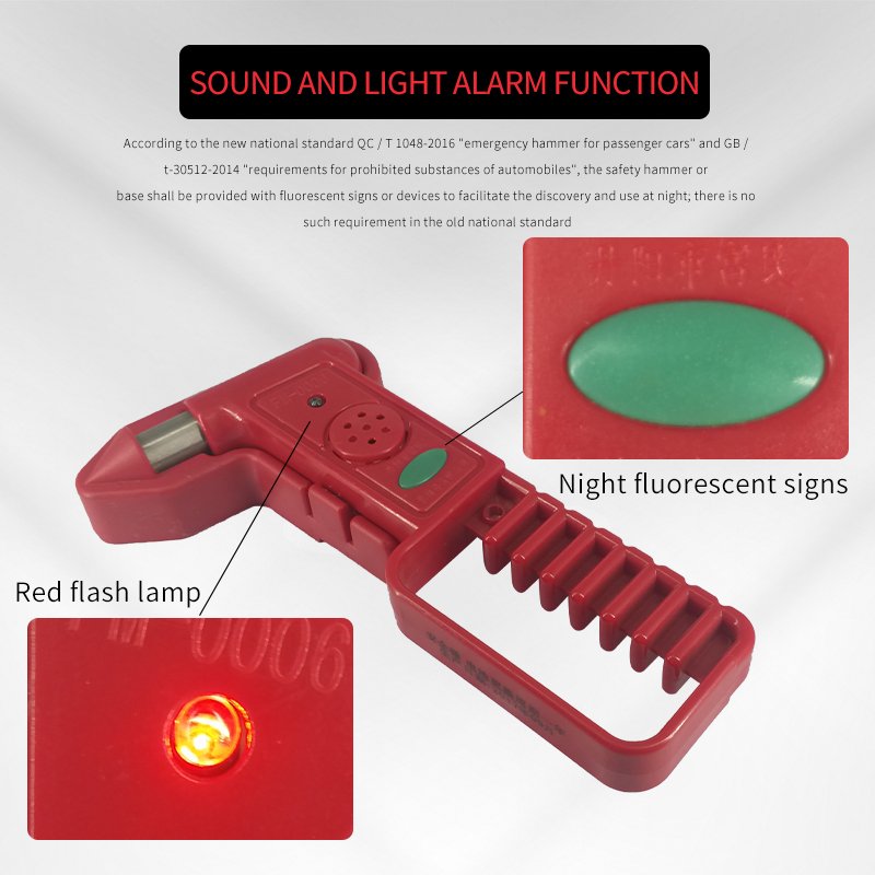 Bus Accessories Emergency Escape Safety Hammer Buses With Luminous Signs for Bus Safety Escape Window Hammer With Alarm Parts