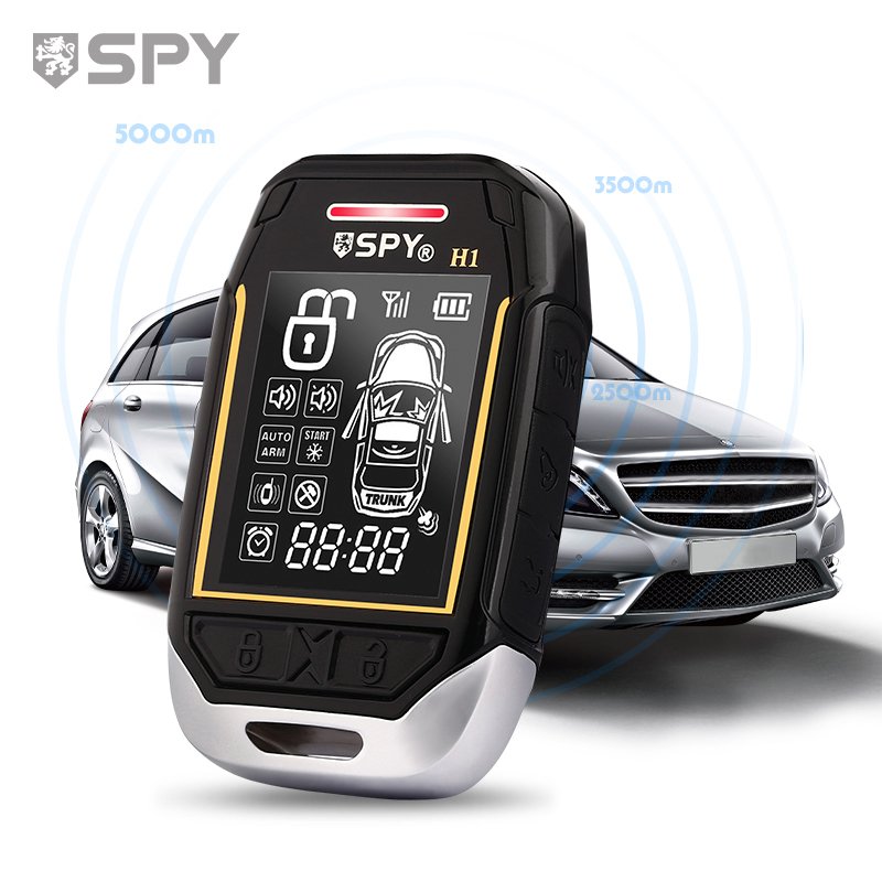 SPY Magi Two-Way Remote Control Car Alarm Security System Keyless Entry Engine Starter App Control Immobilizer for HONDA VW 12V