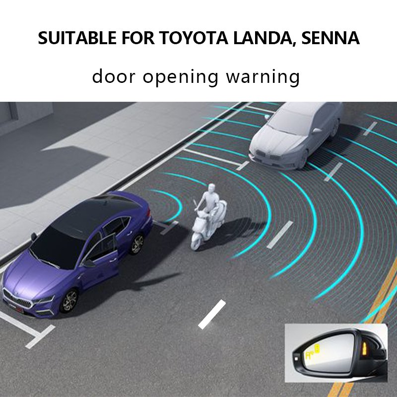 For Toyota Hanlanda Land Prado Cruiser Car Bsd Mirror 24GHz radar lane Change Auxiliary System Bsm Blind Spot Detection System