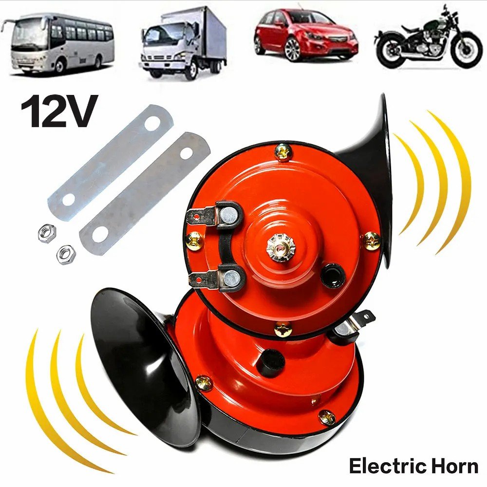12V Super Loud Train Horns 100DB Waterproof Automotive Loudspeaker Universal Car Motorcycle Truck Boat Electric Sound Signal