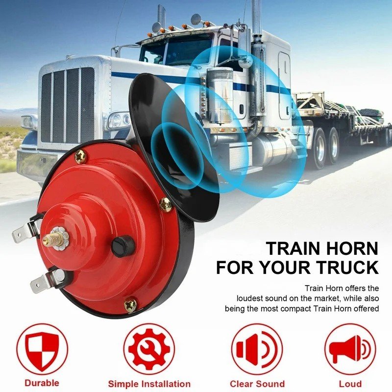 12V Super Loud Train Horns 100DB Waterproof Automotive Loudspeaker Universal Car Motorcycle Truck Boat Electric Sound Signal