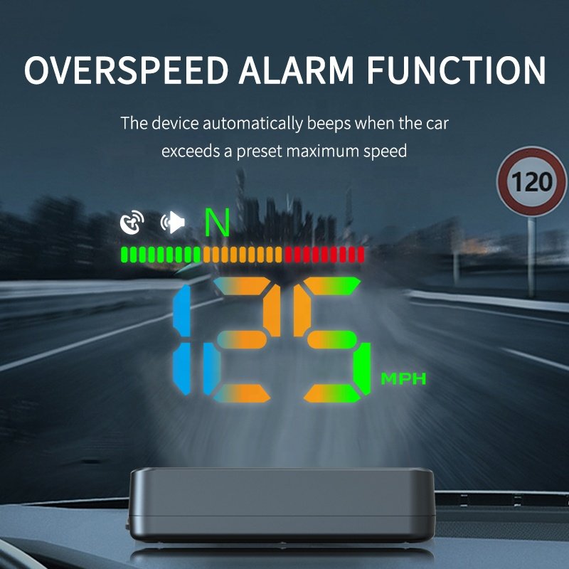 2024 Popular H4 Car GPS HUD Universal Plug-and-Play Speedometer with Speed Display New Head-Up Displays